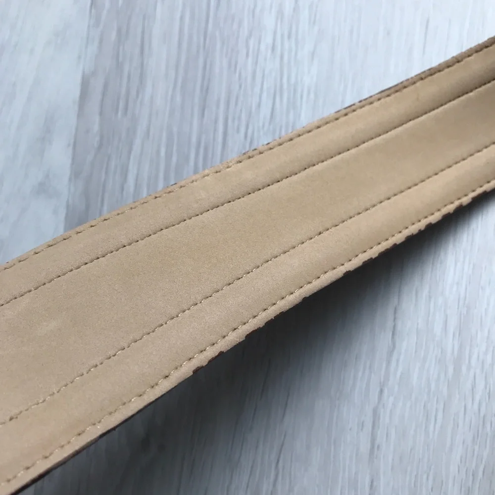 LINEA PELLE BROWN SUEDE LEATHER WIDE BELT WOMENS SMALL